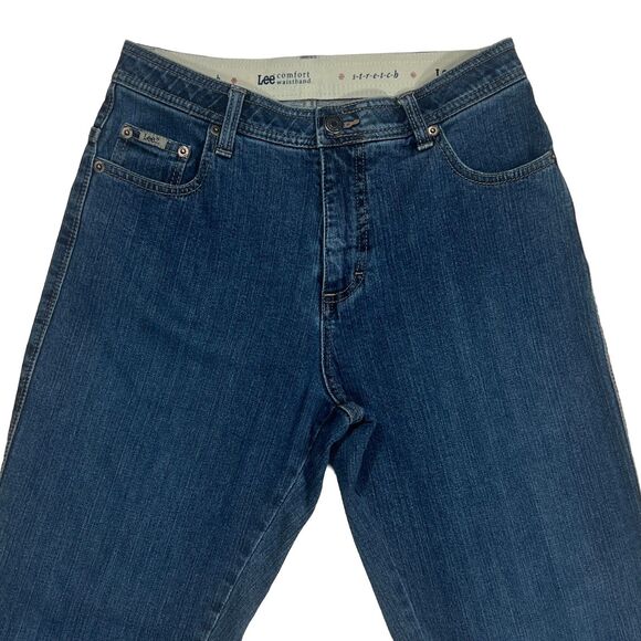 Women's LEE Denim Blue Jeans Size 10M Stretch Comfort Waistband - Picture 3 of 7